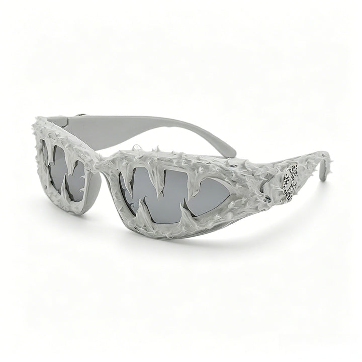Dame kreativ fashion-solbriller med unike pigger og skull-design Skanto