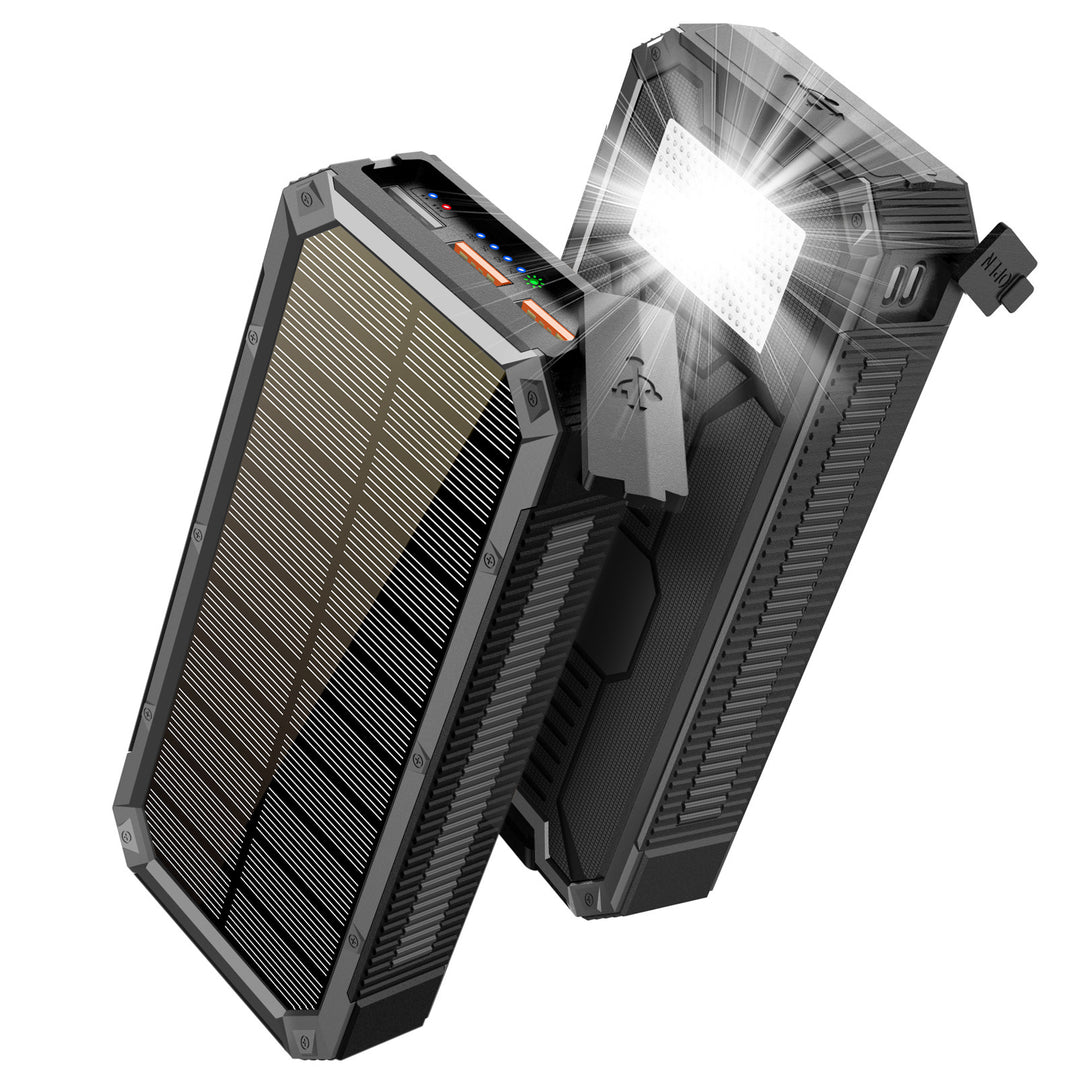 Solcelle Powerbank med integrert lommelykt og hurtiglading Skanto