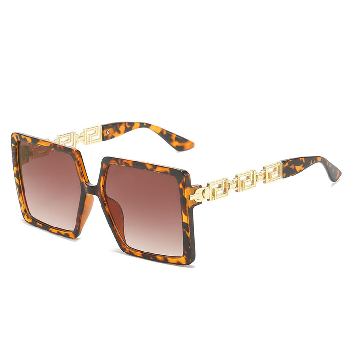 Dame kvadratisk solbrille med luksuriøse detaljer Skanto