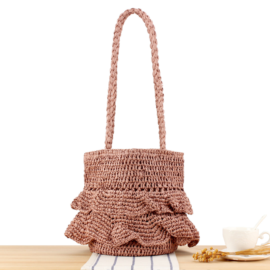 Modern Braided Bag with Ruffles Skanto