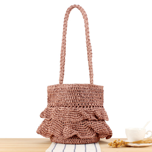 Modern Braided Bag with Ruffles Skanto