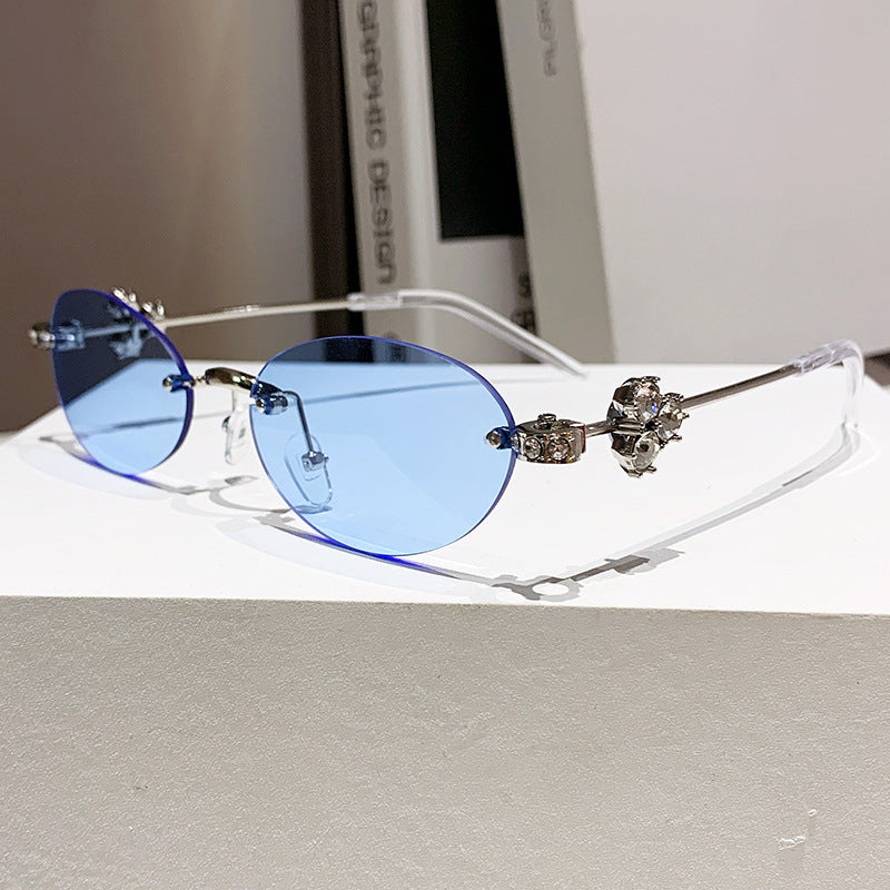 Dame elegant solbrille med geometrisk ramme Skanto