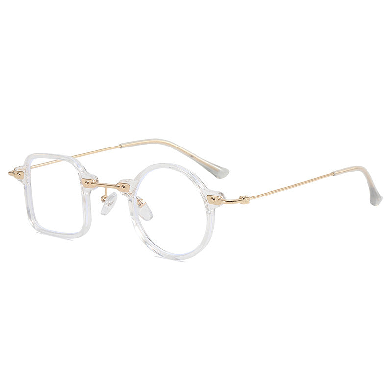 Dame elegant rund hybridbrille med kvadratisk design Skanto