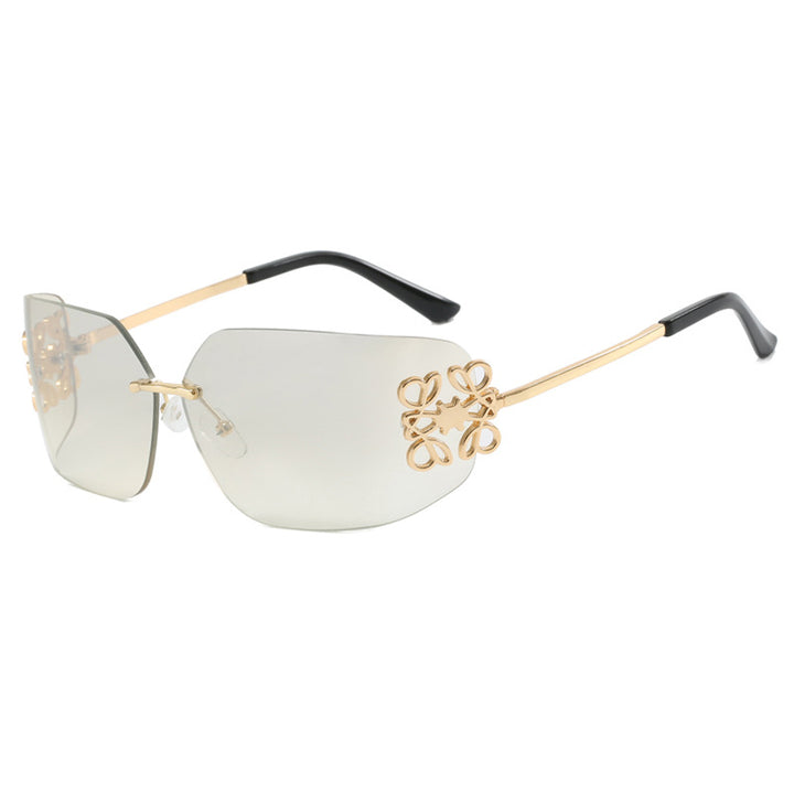 Women's extravagantly designed sunglasses with elegant decorations Skanto