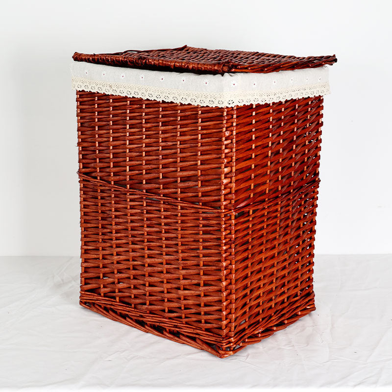 Kvinnenes skittentøykurv med elegant stoffdeksel og unikt design Skanto
