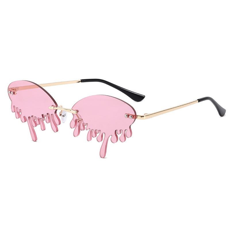 Dame solbrille med kreativ dråpe-design Skanto