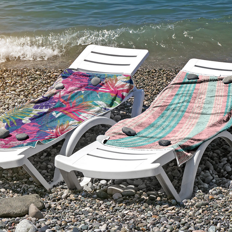 Strandhåndkle i hudvennlig mikrofiber med kreativ mønstermiks Skanto