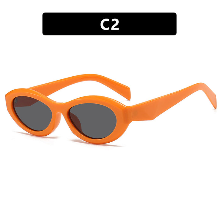 Dame elegant Cat-Eye solbrille med beskyttende UV-filter og moteramme Skanto