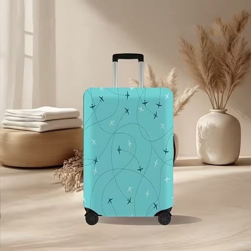 Unisex nan elastisk koffertrekk med vulkansk lava-marmordesign, elastisk beskyttelsestrekk for Trolley Skanto