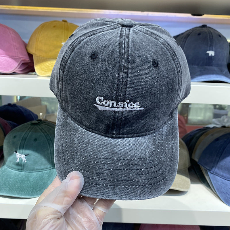 Herres Slitt Justerbar Denim Baseball Cap Skanto