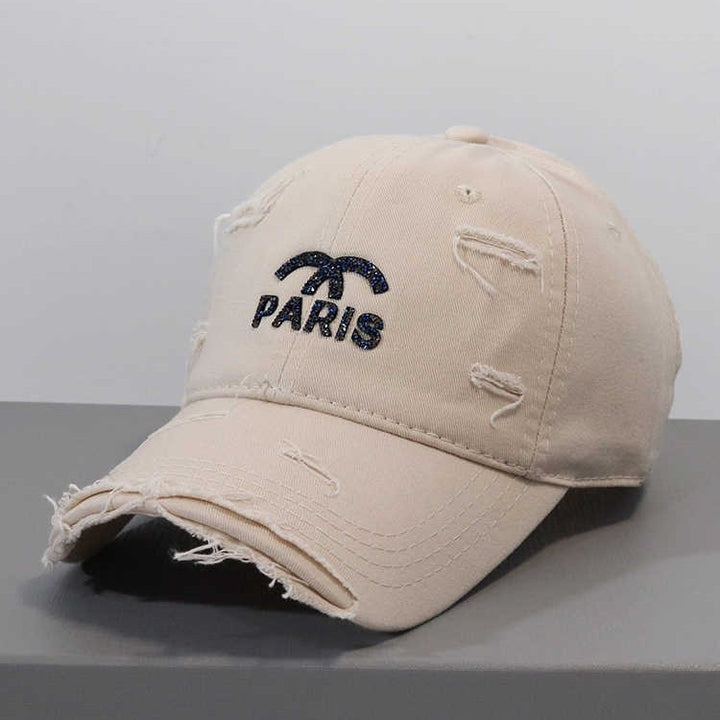 Kvinne Distressed Graphic Justerbar Baseball Cap Skanto