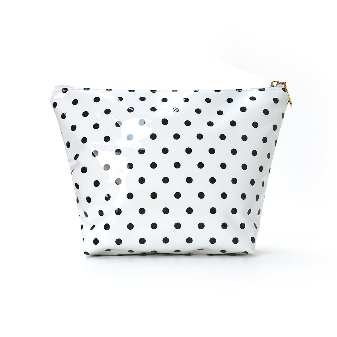 Vannavstøtende kosmetikkveske med polka-prikkedesign Skanto