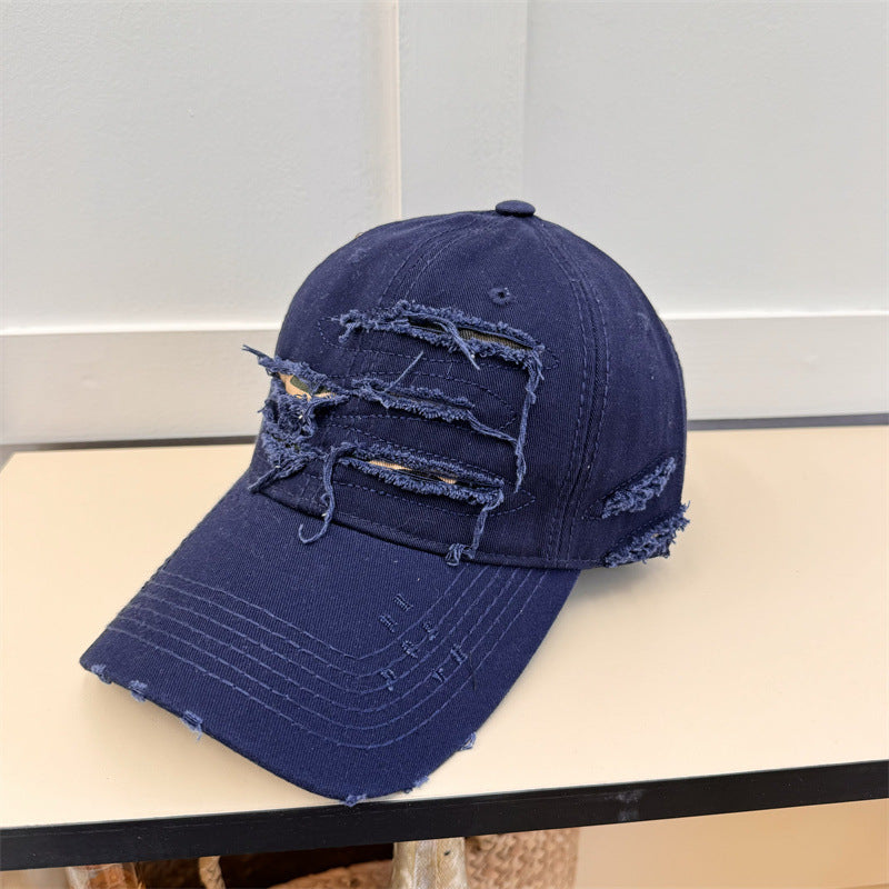 Herre Slitt Denim Baseball Caps Skanto