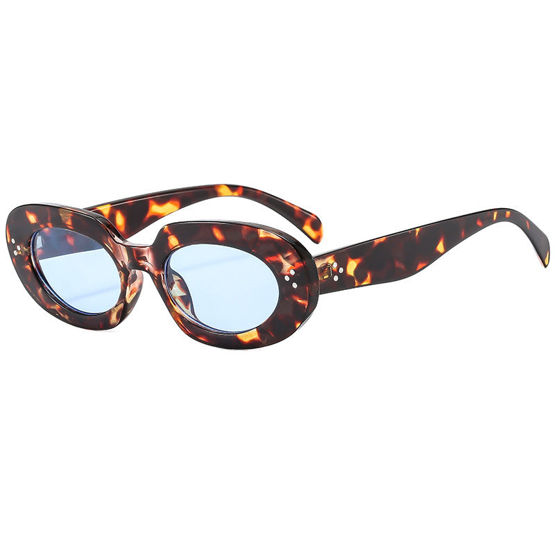 Women's Fashionable Sunglasses with Unique Oval Frame and Protective Lenses Skanto