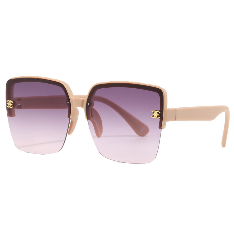 Dame oversized kvadratisk solbrille med høykvalitets linser Skanto