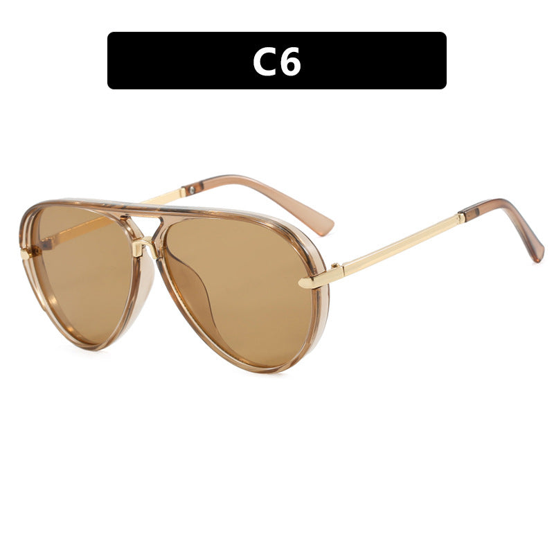 Women's Fashionable Pilot Sunglasses with Elegant Metal Accents Skanto