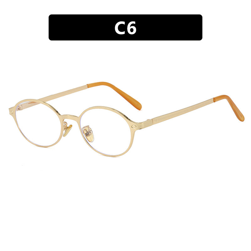 Women's round glasses with filigree metal frame and comfortable nose pads Skanto