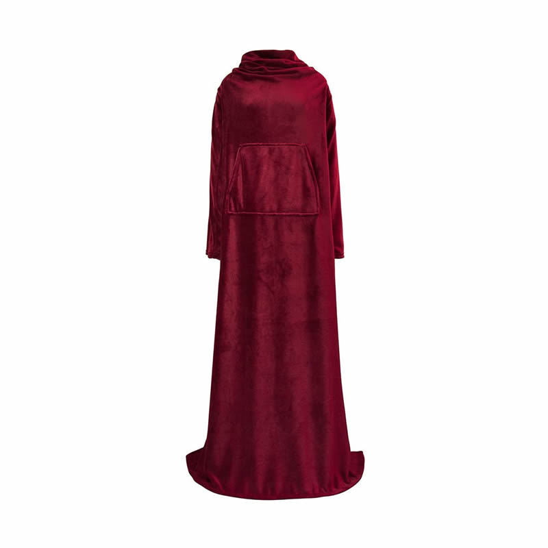 Dame luksus fleece pysjamas med praktisk frontlomme Skanto
