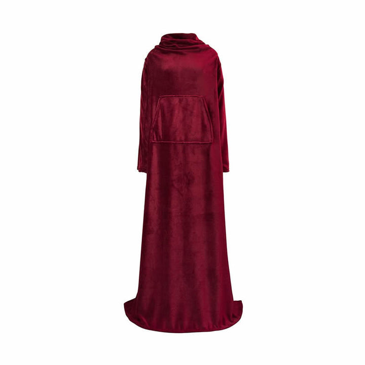Dame luksus fleece pysjamas med praktisk frontlomme Skanto