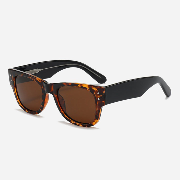 Herre Retro-Inspirert Bred Ramme Solbriller Skanto