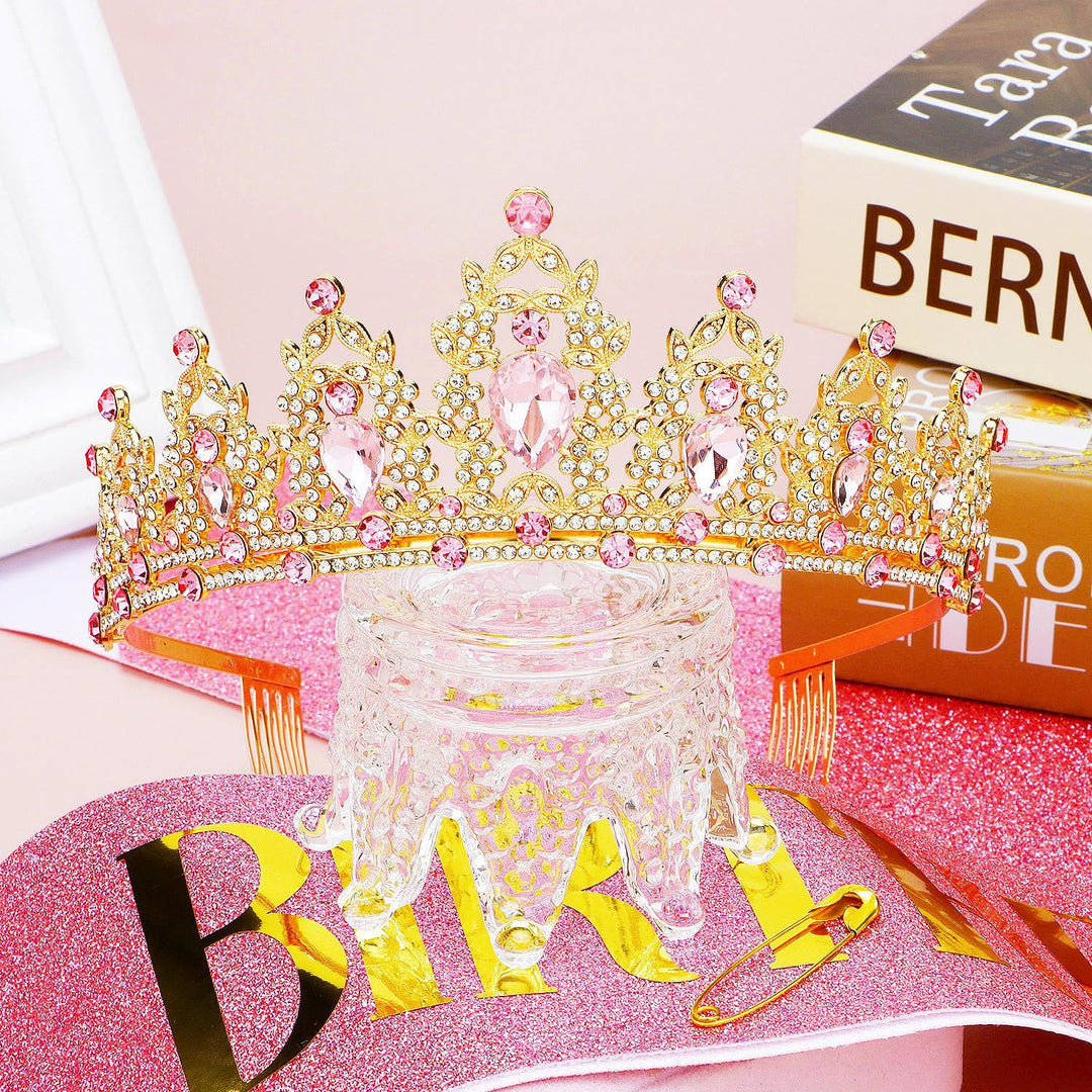 Damer svart dekorert tiara med edelt design Skanto