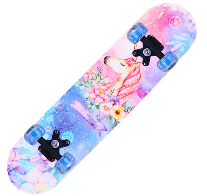 Jenters tegneseriefigur mini skateboard Skanto