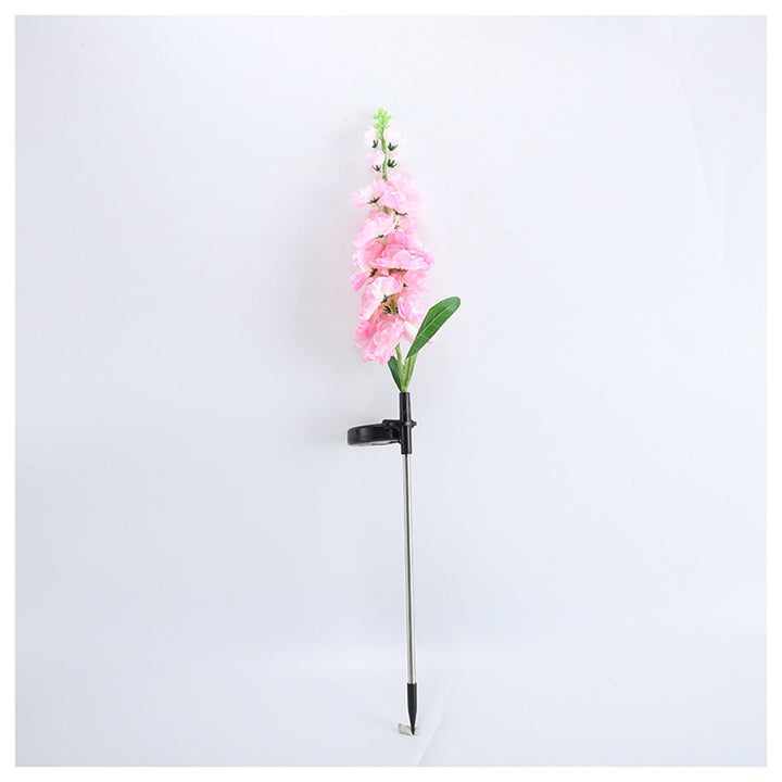 Høy kunstig delphinium blomsterstake med justerbar metallbakke og avtakbar klem Skanto