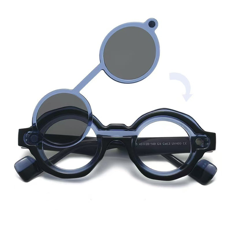 Damer moterik solbrille med unikt runddesign Skanto