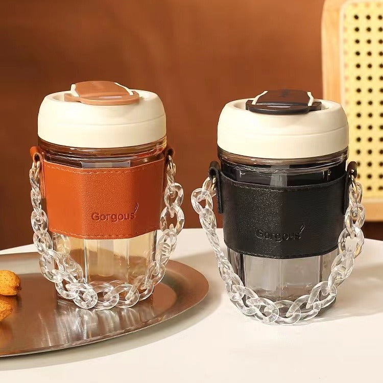 Dame trendy glasskop med kjede-bærebelte Skanto