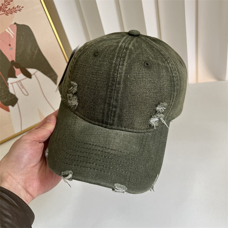 Kvinne Slitt Denim Baseball Cap Skanto 1784083631