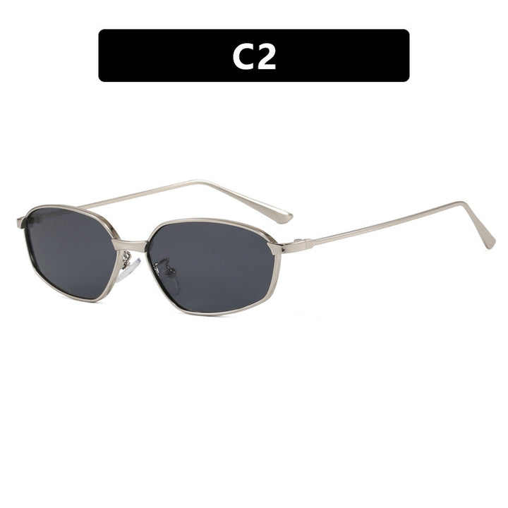 Women's Geometric Sunglasses with Protective UV Filter and Minimalist Metal Frame Skanto