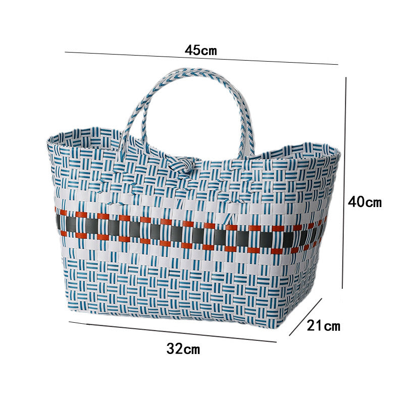 Stor kapasitet vevd handlebag Skanto