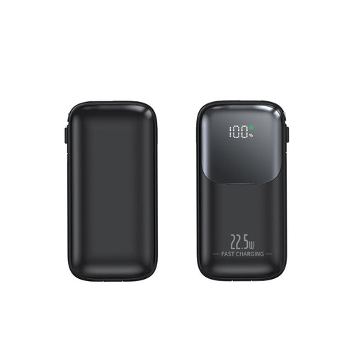 Høyytelses powerbank med intelligent ladeindikator og integrert kabel Skanto