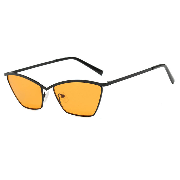 Dame mode Cat-Eye solbriller med elegant metallramme Skanto