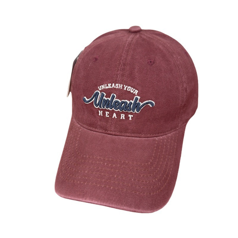 Kvinnens broderte hjerte grafisk baseballcap Skanto