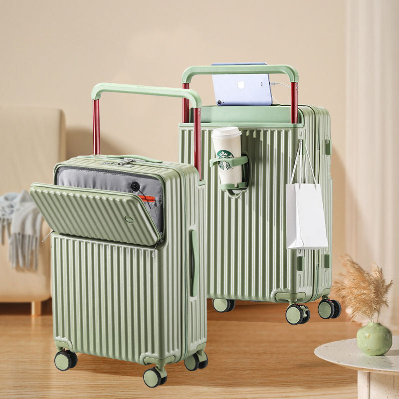 Unisex Multi-Compartment Rolling Hard-Shell Bagasje med Integrert Ladeport Skanto