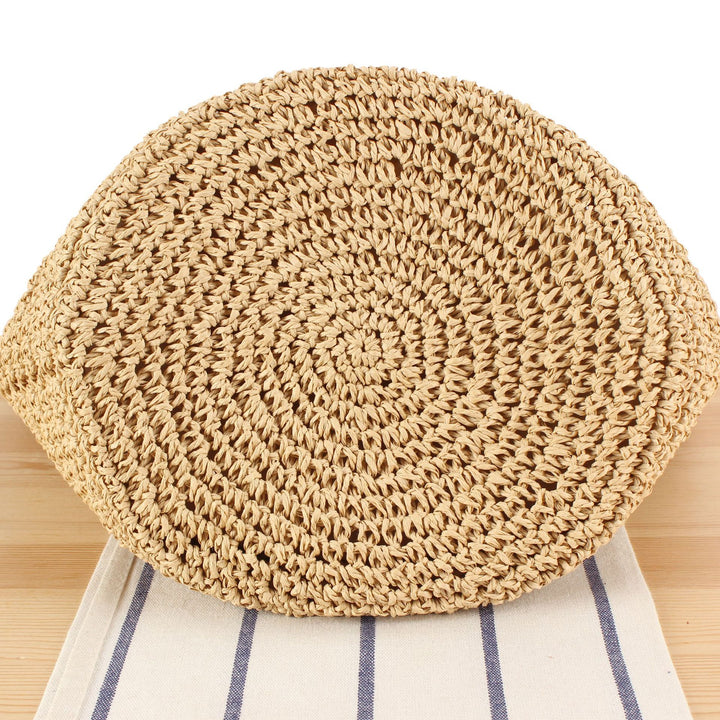 Hand-knotted beach bag with floral details Skanto