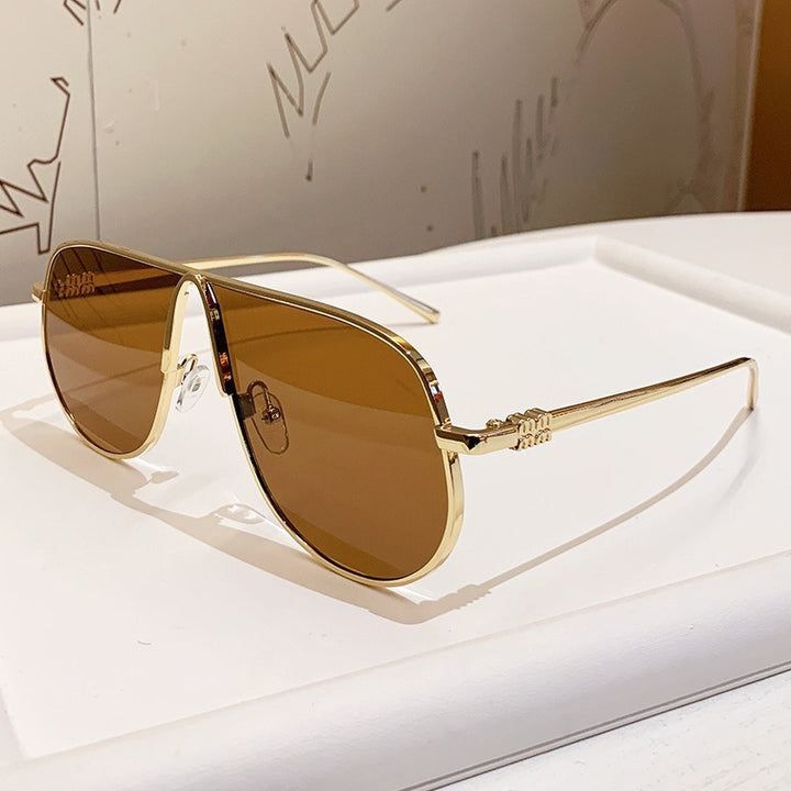 Menns Luksuriøse Oversized Aviator Solbriller Skanto