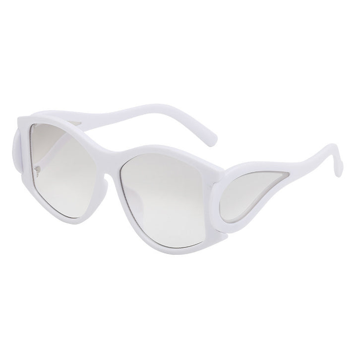 Dame moderne Cat-Eye solbriller med unikt ramme og UV-beskyttelse Skanto