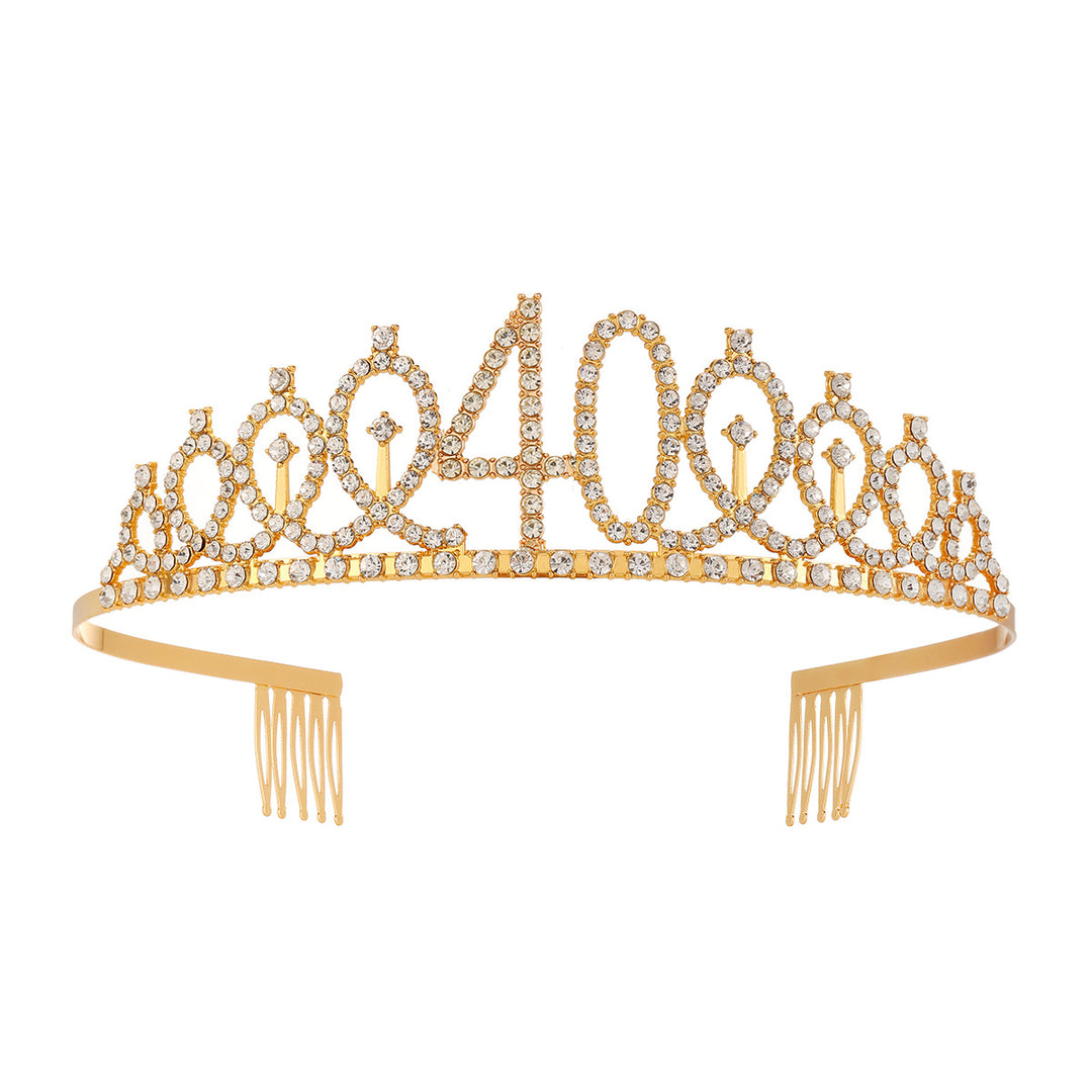 Damer krystall dekorert tiara med elegant design Skanto