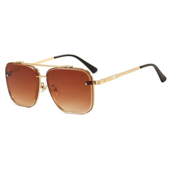 Women's square sunglasses with protective lenses and modern metal frame Skanto