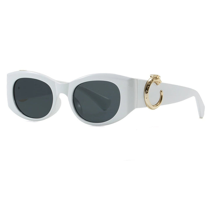 Dame elegant Cat-Eye solbriller med gulldetaljer Skanto