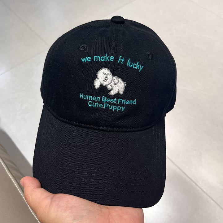 Herre Casual Brodert Valp Design Baseball Caps Skanto