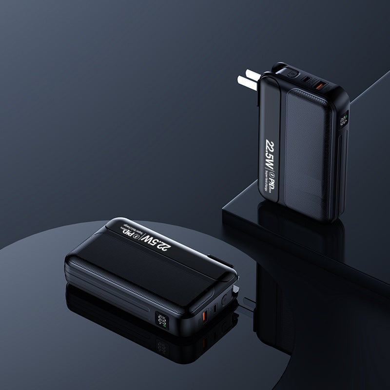 Høyytelses powerbank med integrert hurtiglader Skanto