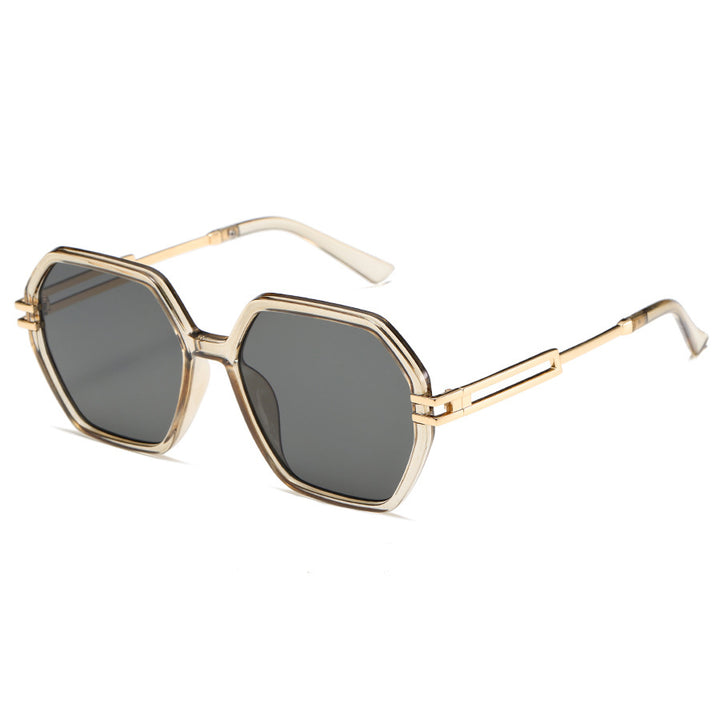 Dame moteriktig solbrille i avantgardistisk heksagon-design Skanto