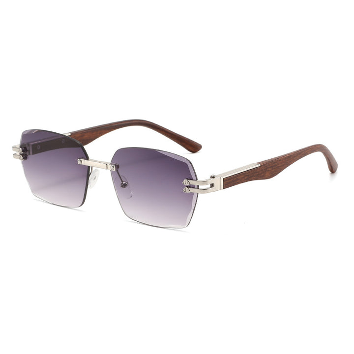 Men's Elegant Square Sunglasses with Wooden Temples Skanto