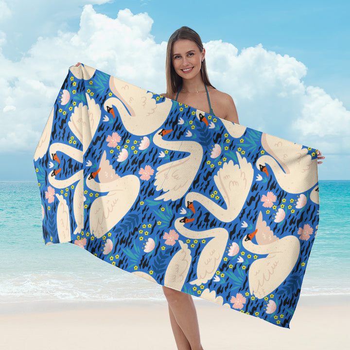 Strandhåndkle med tropisk bladdesign Skanto