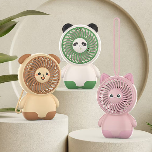 Dame Bærbar Håndvifte i søtt Panda-design Skanto
