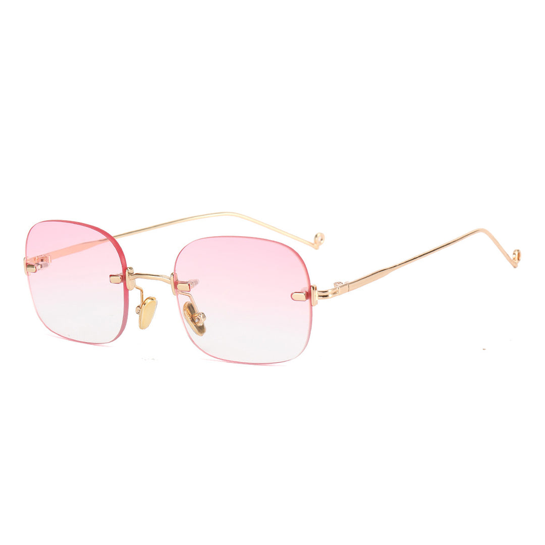 Damer Elegant kvadratisk solbrille med luksuriøs metallramme Skanto
