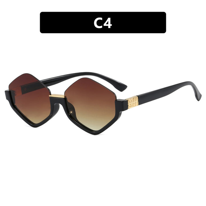 Women's fashionable sunglasses with trendy hexagonal frame and protective lenses Skanto
